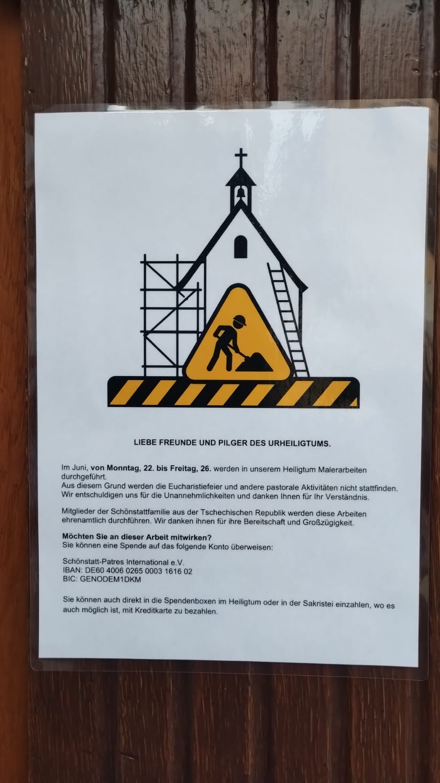 Baustelle Urheiligtum